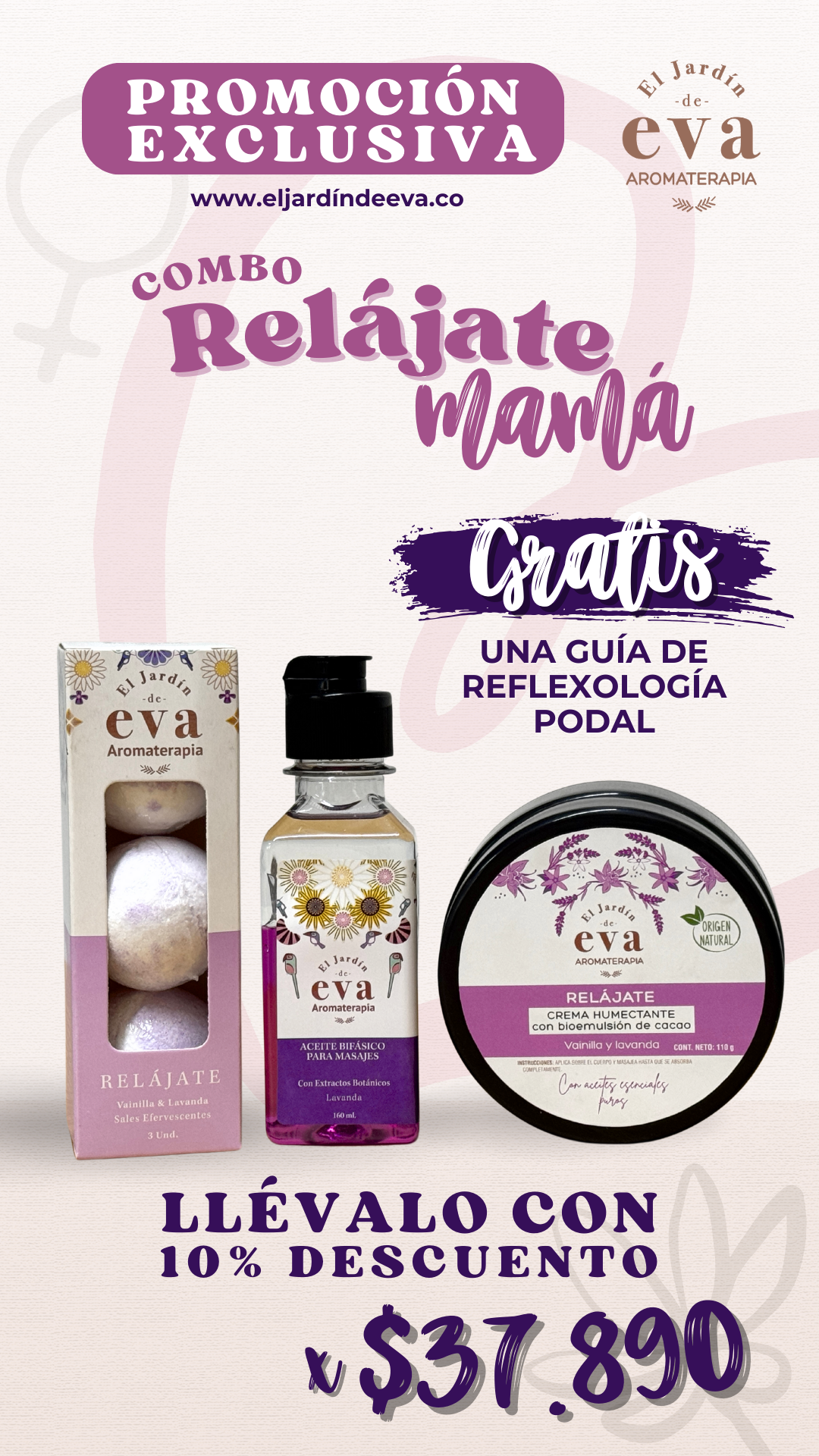 Combo Relájate Mamá GRATIS Guía de Reflexología