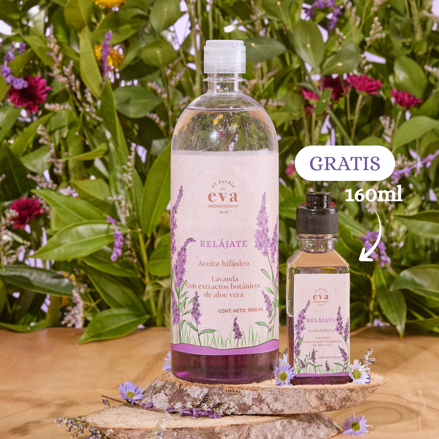 Aceite Bifásico para Masajes Refill 1.000 ml + GRATIS Aceite Bifásico para Masajes 160 ml