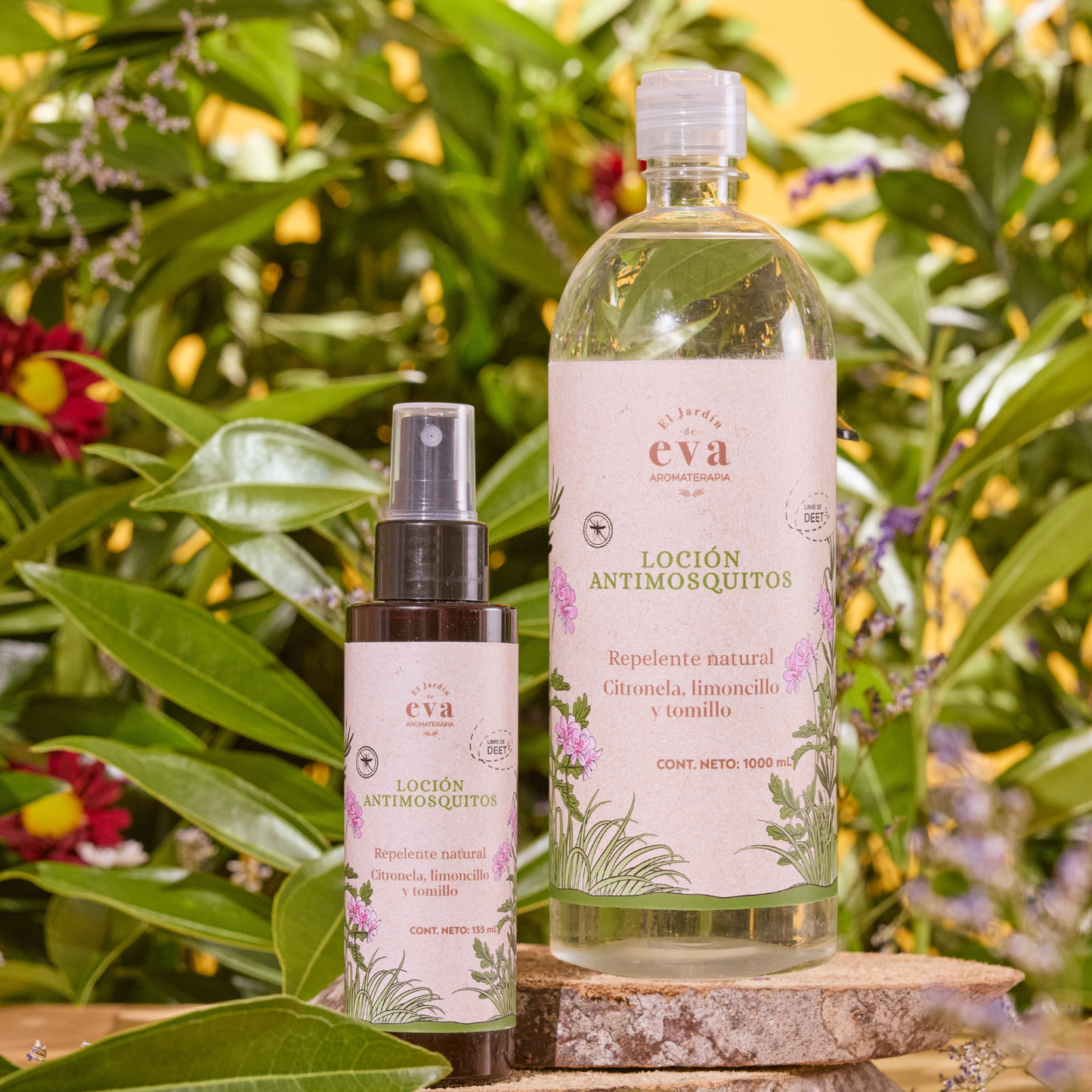 Repelente Natural 1 lt (Refill) + GRATIS Repelente Spray