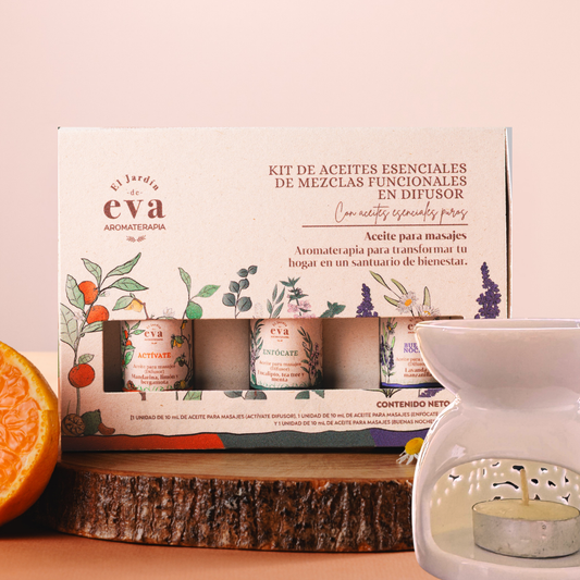 Kit de 3 Aceites Esenciales para Difusor + GRATIS  pebetero